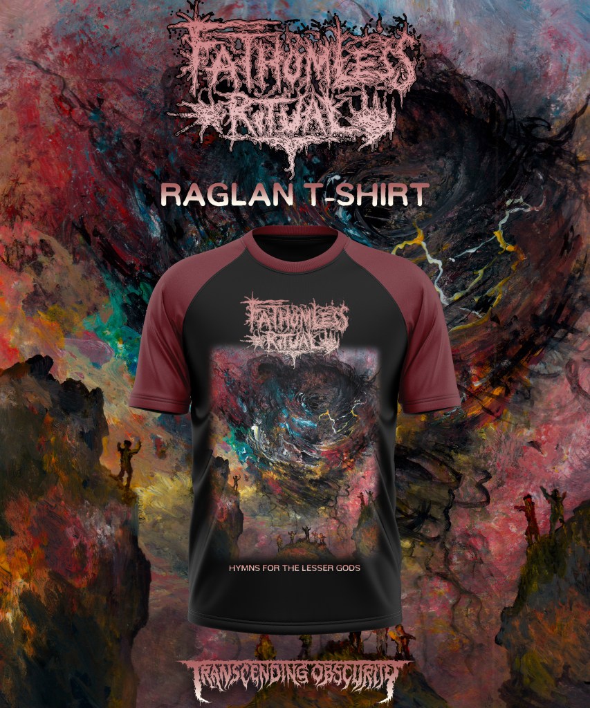 FATHOMLESS RITUAL- Hymns For The Lesser God Raglan T-shirt (Limited to ...